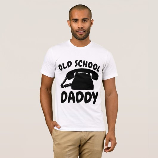 Funny T-shirts voor papa, OUDE SCHOOL (Voorkant volledig)
