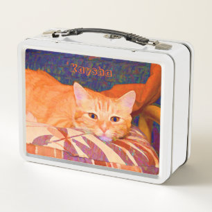 Funny Tabby Cat Bright Oranje Cute