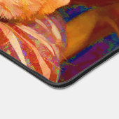 Funny Tabby Cat Bright Oranje Cute Bureaumat (Hoek)