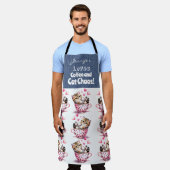 Funny Tabby Cat Coffee Lover All-Over Print Schort (Gedragen)