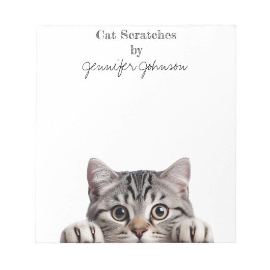 Funny Tabby Cat Notitieblok (Voorkant)