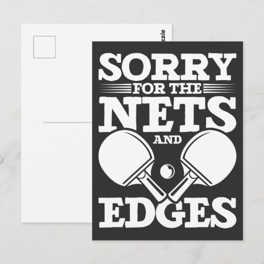 Funny Table Tennis Quote Sarcastic Ping Playe Briefkaart (Voorkant / Achterkant)