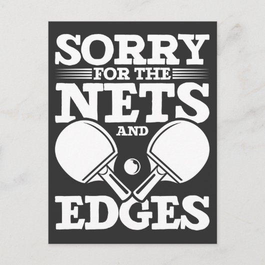 Funny Table Tennis Quote Sarcastic Ping Playe Briefkaart (Voorkant)