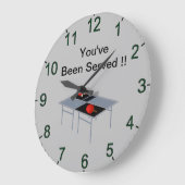 Funny Table Tennis, Wall Clock Grote Klok (Hoek)