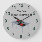 Funny Table Tennis, Wall Clock Grote Klok (Voorkant)