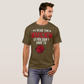 Funny Tabletop Game Gamer Board Ik lees het Reglem T-shirt (Voorkant volledig)
