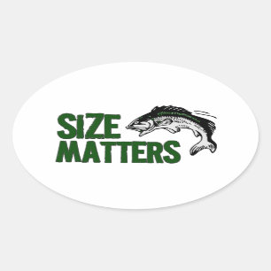 Funny Tacklebox SIZE MATTERS Ovale Sticker