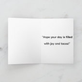 Funny Taco Birthday Card  Greeting Kaart (Binnen)