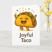 Funny Taco Birthday Card  Greeting Kaart (Gele Bloem)