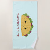 Funny Taco Bout Cute Kawaii Taco Strandlaken (Voorkant)