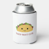 Funny Taco Bout Cute Pun en Kawaii Taco Blikjeskoeler (Blikje Achterkant)