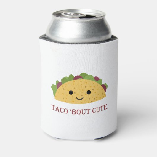 Funny Taco Bout Cute Pun en Kawaii Taco Blikjeskoeler (Blikje Achterkant)