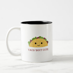 Funny Taco Bout Cute Pun en Kawaii Taco Tweekleurige Koffiemok