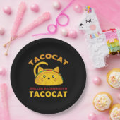 Funny Taco Cat Quote Meme Unieke Mannen Birthday Papieren Bordje (Feest)