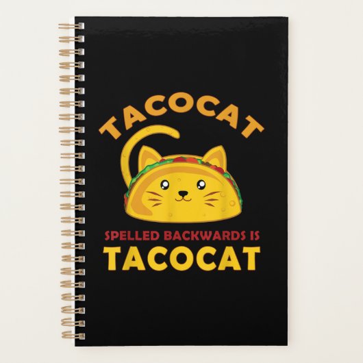 Funny Taco Cat Quote Meme Unieke Mannen Birthday Planner (Voorkant)
