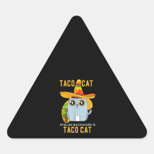 Funny Taco Cat Spelde Mexicaanse Tacocat achteruit Sticker