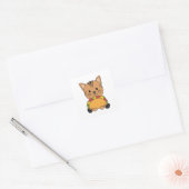 Funny Taco Cats Tacos Mexico Cute Cat Vierkante Sticker (Envelop)