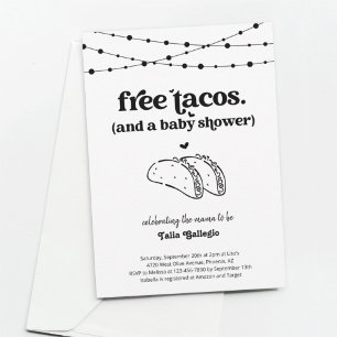 Funny Taco Couple's Baby shower Invitation Kaart