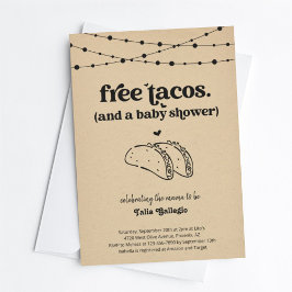 Funny Taco Couple's Baby shower Invitation Kaart