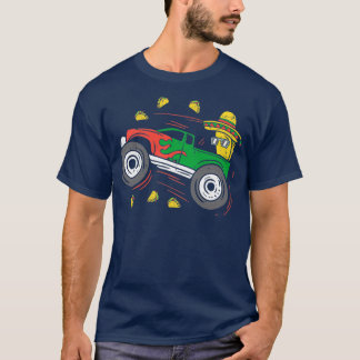 Funny Taco Driving Monster Truck 2 T-shirt
