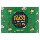 Funny Taco en Nachos Pun Cinco De Mayo Pattern Snijplank (Voorkant)