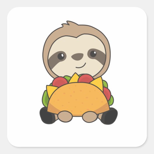 Funny Taco - Fault Tacos Mexico Sweet Animals Vierkante Sticker (Voorkant)