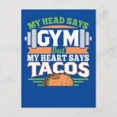 Funny Taco Gym Briefkaart (Voorkant)