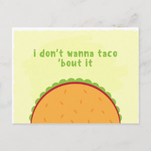 Funny Taco Illustration Food Icon Briefkaart