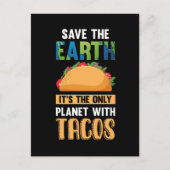 Funny Taco Lover Earth Day World Environment Food Briefkaart (Voorkant)
