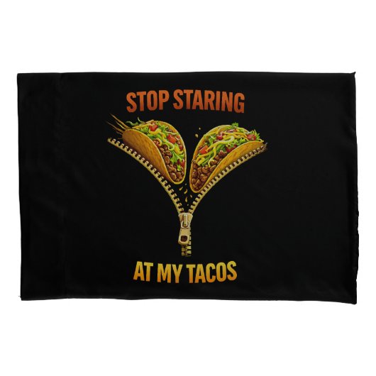 Funny Taco Lover Stop Staring Kussensloop (Voorkant)