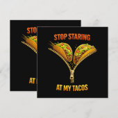 Funny Taco Lover Stop Staring Menu (Voorkant / Achterkant)