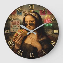 Funny Taco Mona Lisa Grote Klok