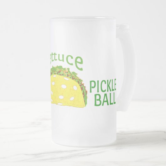 Funny Taco Pickleball Gezegde Matglas Bierpul (Voorkant rechts)