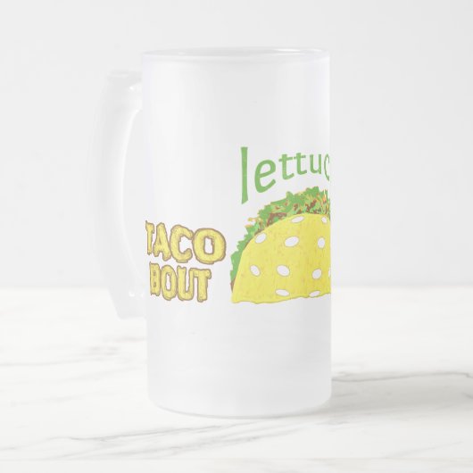 Funny Taco Pickleball Gezegde Matglas Bierpul (Voorkant links)
