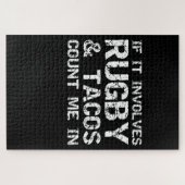 Funny Taco Quote als het Rugby en Tacos betreft Legpuzzel (Horizontaal)