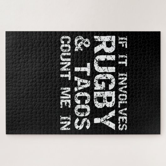 Funny Taco Quote als het Rugby en Tacos betreft Legpuzzel (Horizontaal)