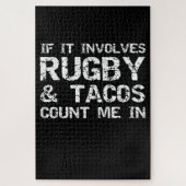 Funny Taco Quote als het Rugby en Tacos betreft Legpuzzel (Verticaal)