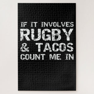 Funny Taco Quote als het Rugby en Tacos betreft Legpuzzel
