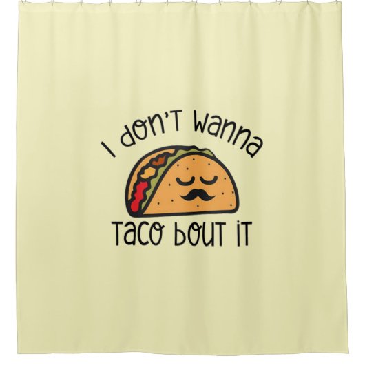 Funny Taco Shirt, Taco Shirt, Taco Lover Gift Douchegordijn (Voorkant)
