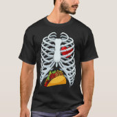Funny Taco Skeleton Rib Cage Halloween Costume T-shirt (Voorkant)