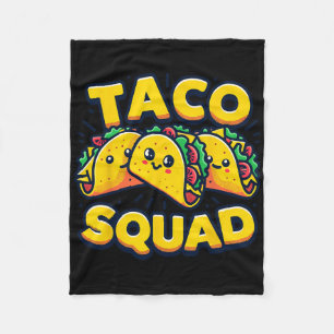 Funny Taco Squad Cute Mexican Food Lover Fleece Deken