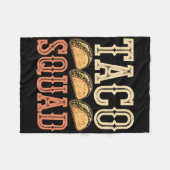 Funny Taco Squad Fleece Deken (Voorkant (Horizontaal))