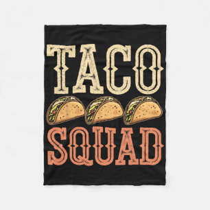 Funny Taco Squad Fleece Deken