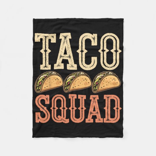 Funny Taco Squad Fleece Deken (Voorkant)