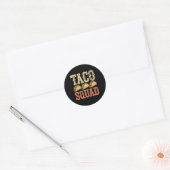 Funny Taco Squad Ronde Sticker (Envelop)
