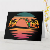 Funny Taco Summer Vacation Island: Cinco De Mayo Kaart (Gele Bloem)
