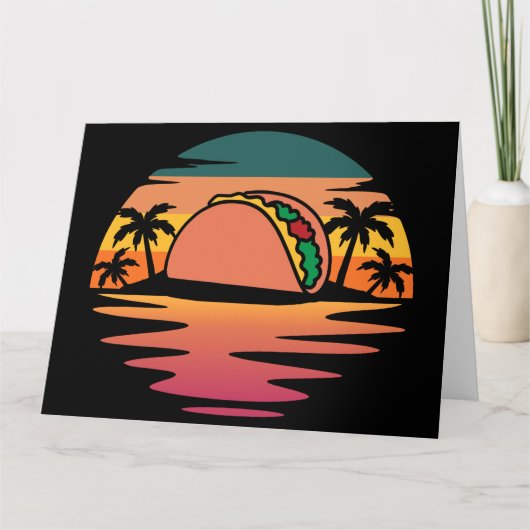 Funny Taco Summer Vacation Island: Cinco De Mayo Kaart (Voorkant)