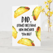 Funny Taco-Vaderdag Kaart (Gele Bloem)