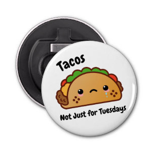 Funny Tacos is niet alleen voor dinsdagen. Button Flesopener