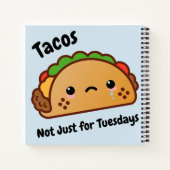Funny Tacos is niet alleen voor dinsdagen. Notitieboek (Achterkant)